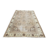 Tapis vintage floral fait main Oushak sku882