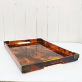 Dior design lucite tortoiseshell tray