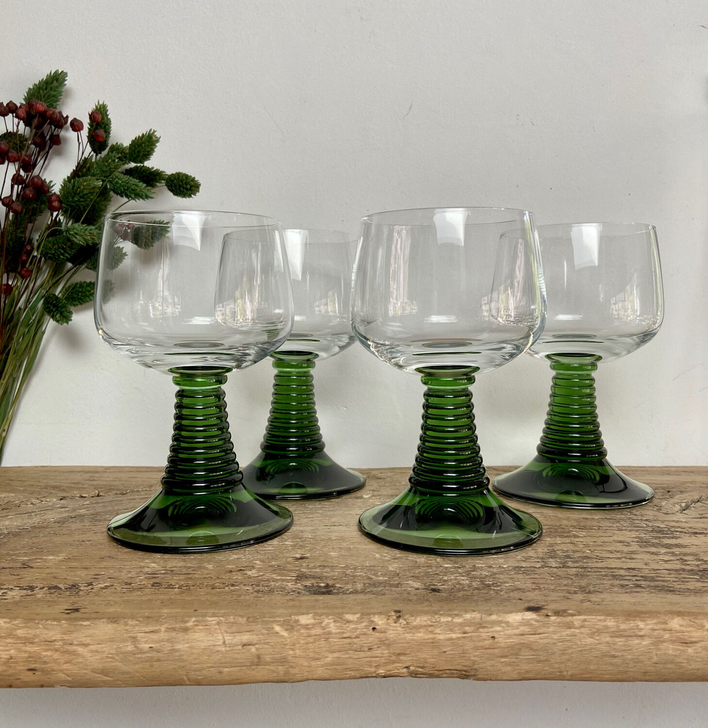 4 Alsace green feet glasses