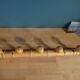 Coat rack in wood with 5 hooks