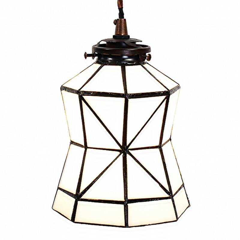 Lampe à suspension Tiffany à boucle