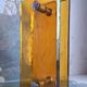 Pair of large vintage glass paste door handles, decoration