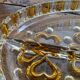 Vintage aperitif plate in glass from West Germany.
