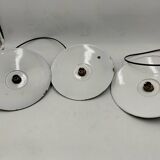 Enameled sheet metal pendant lights