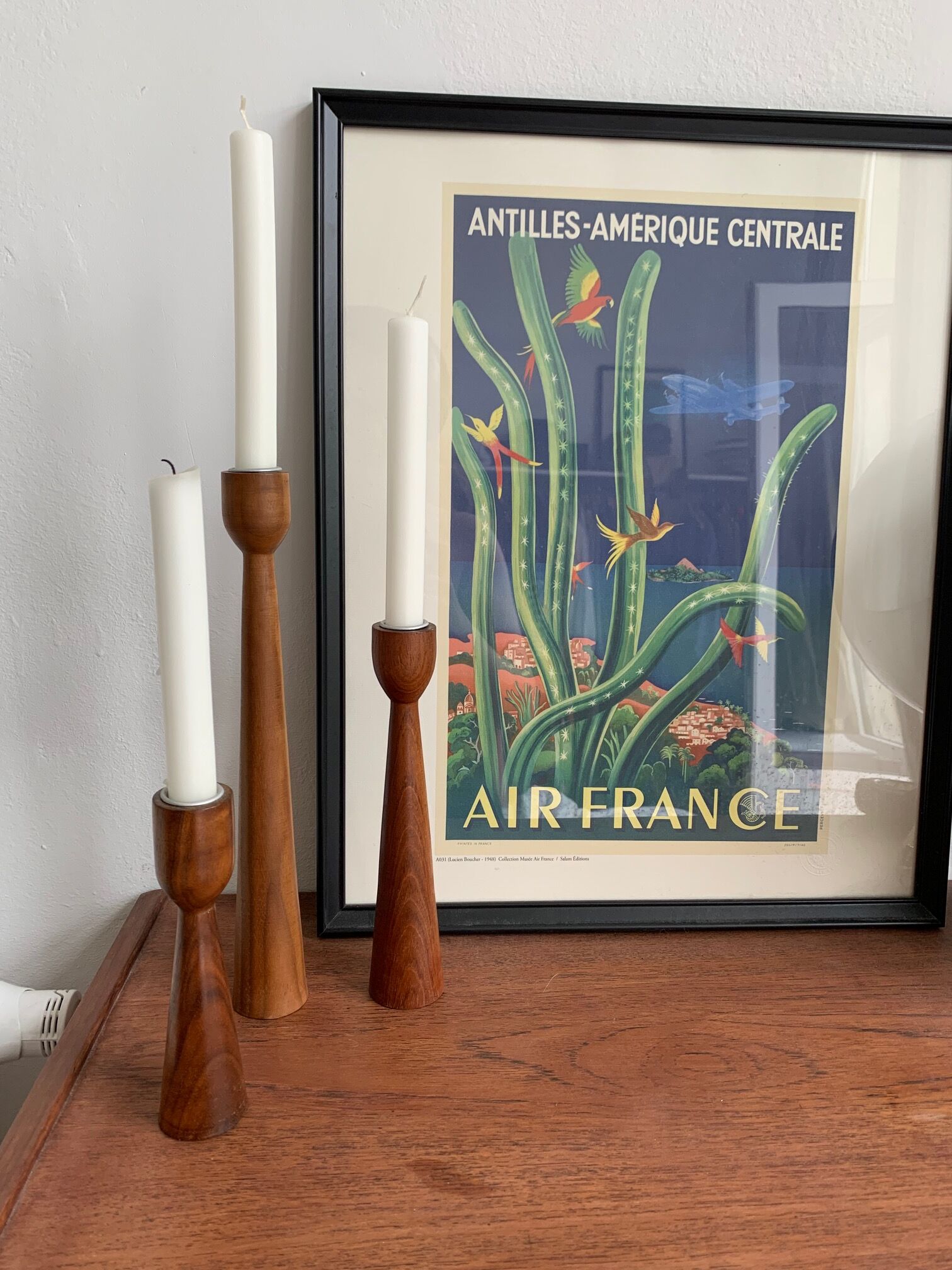 Danish candlestick trio in Teak - 1960