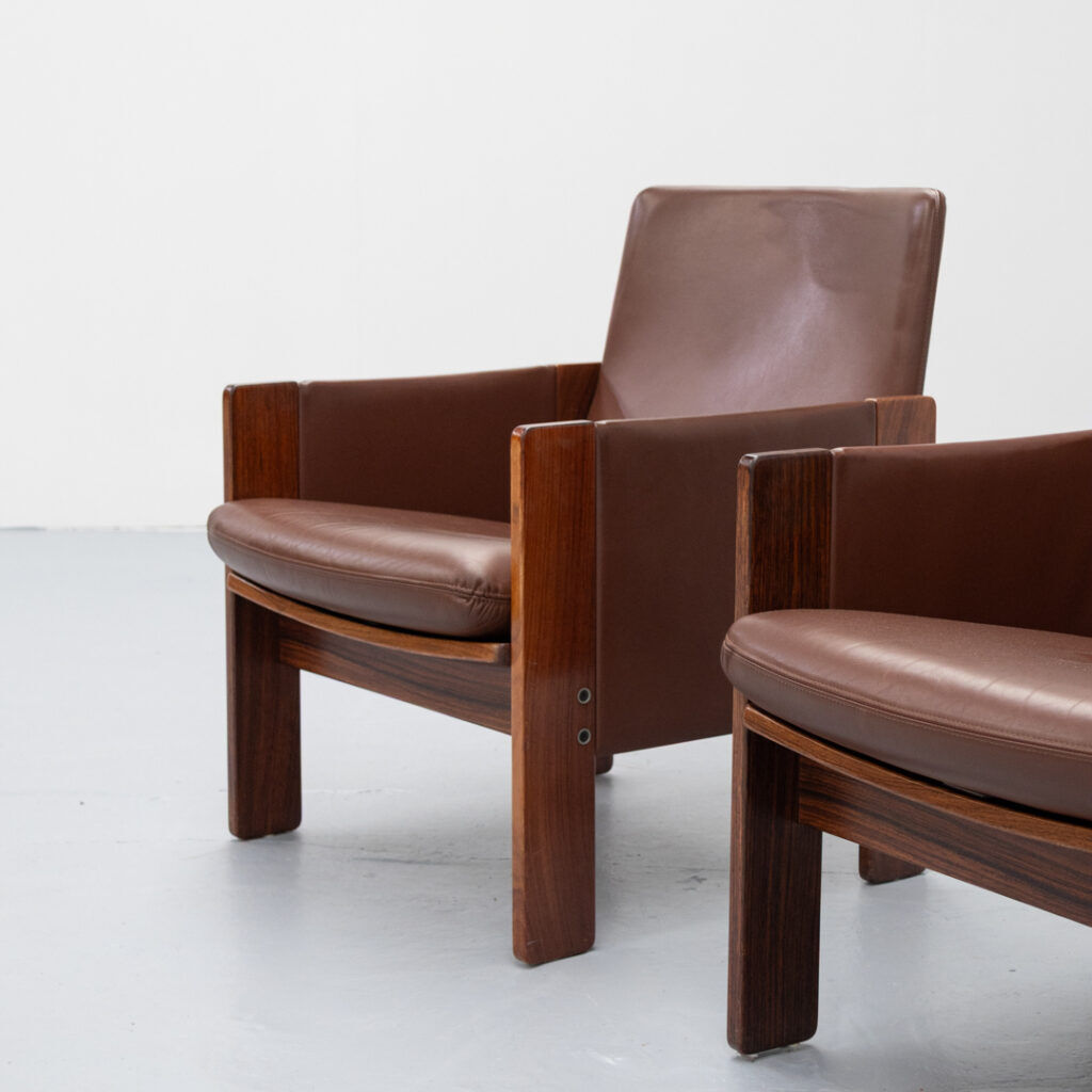 Set of 2 Cassina 917 armchairs by Afra & Tobia Scarpa 1960s