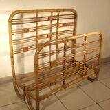 Head and footboard in rattan
