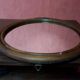 Old Round Mirror In Vintage 70s Rotin 41cm