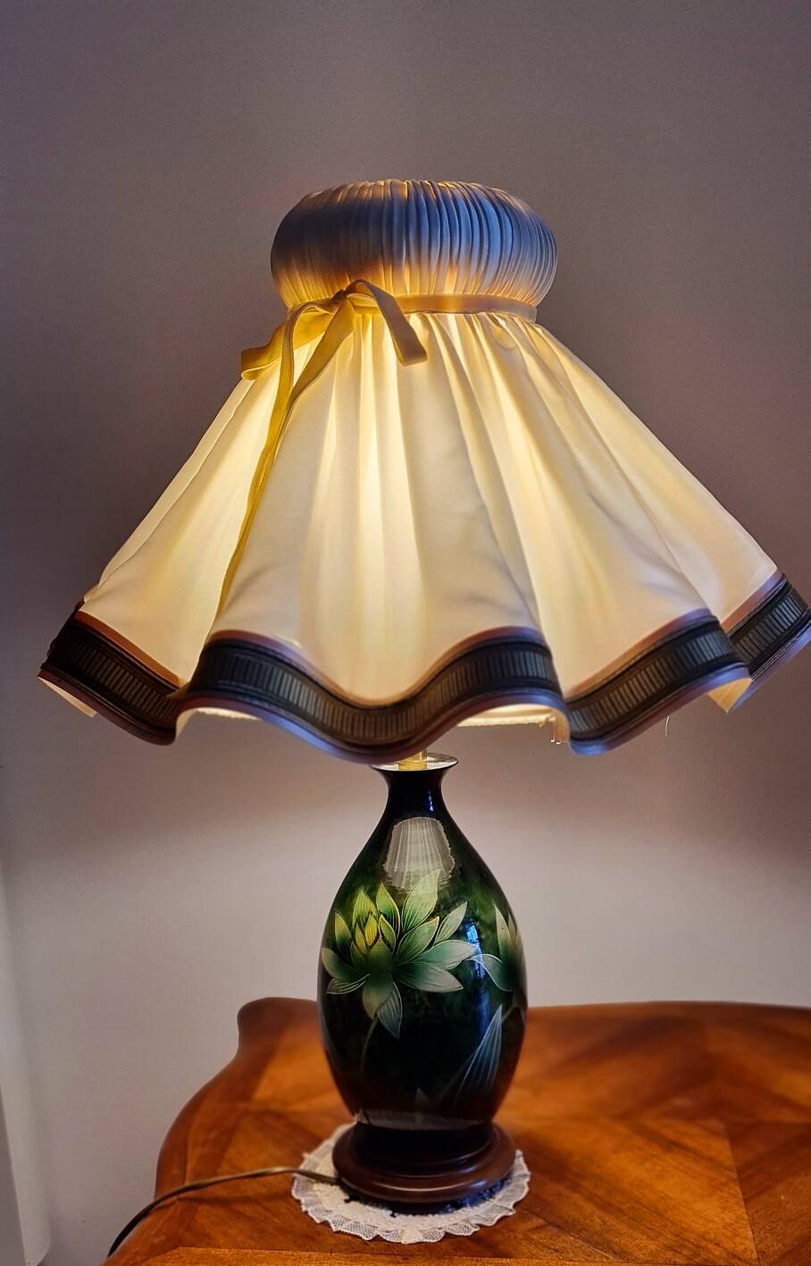 Green lamp signed Louis Drimmer