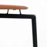 Extraordinary Danish workshop stool / fully restored / teak / steel / mid-century modern design / industrial / 1960s
