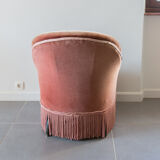 Old pink toad armchair