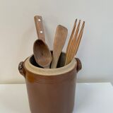 Glazed stoneware confit pot