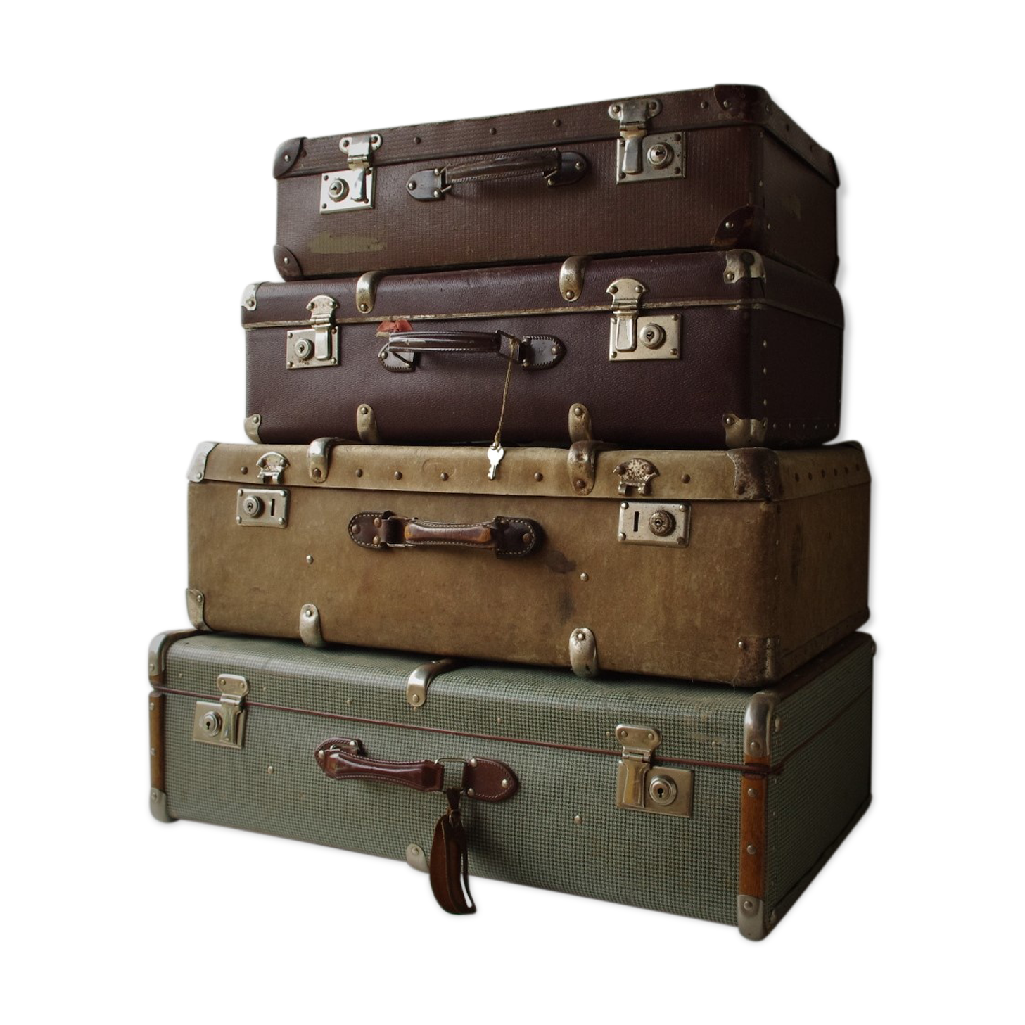 Vintage suitcases of the 1950