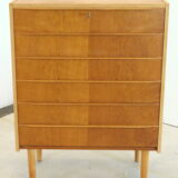 Danish high oak chest of drawers 'Brovst' - Danish design