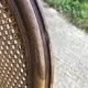 Antique Louis XV bench in solid walnut and caning