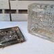 Vintage moulded glass ceiling light - 1970s