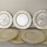 Mother-of-pearl and brass plates