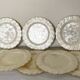 Assiettes nacre et laiton