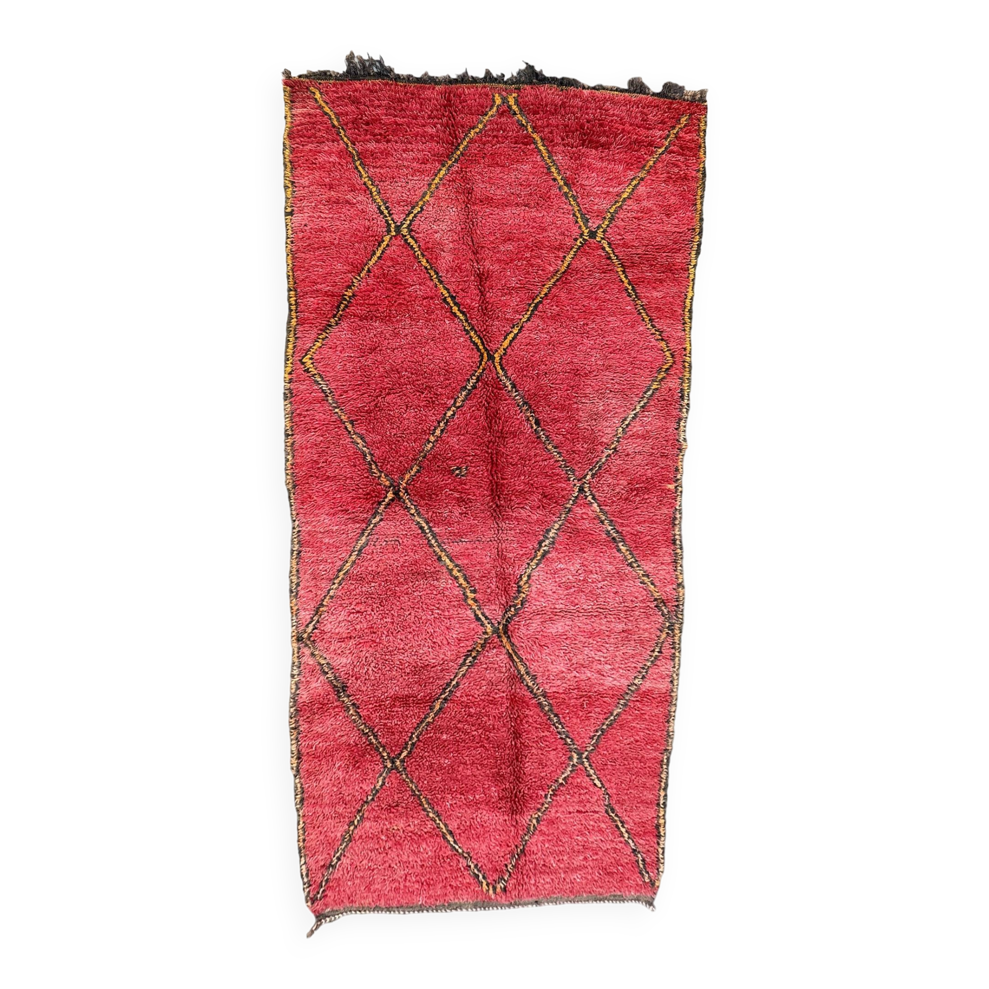 Red Boujad Moroccan rug - 252 x 124 cm