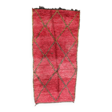 Tapis Marocain Boujad rouge - 252 x 124 cm