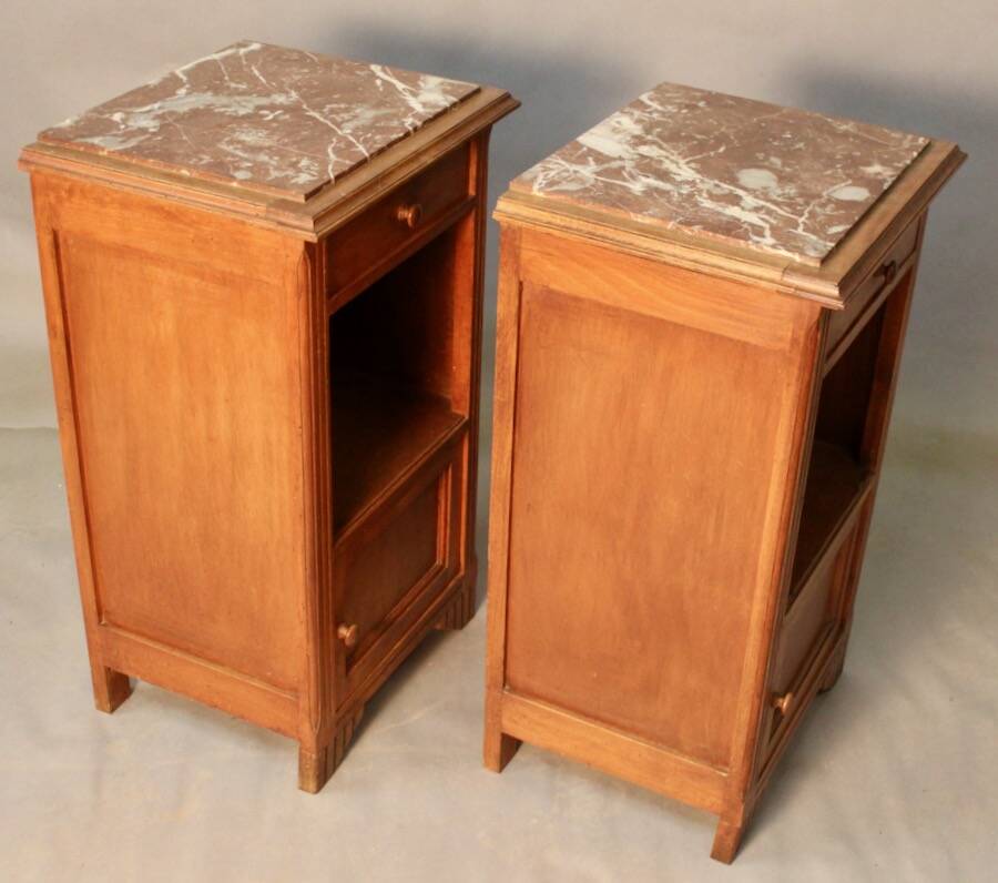 Pair of art deco bedside tables
