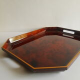 Octagonal tray with vintage faux scale effect