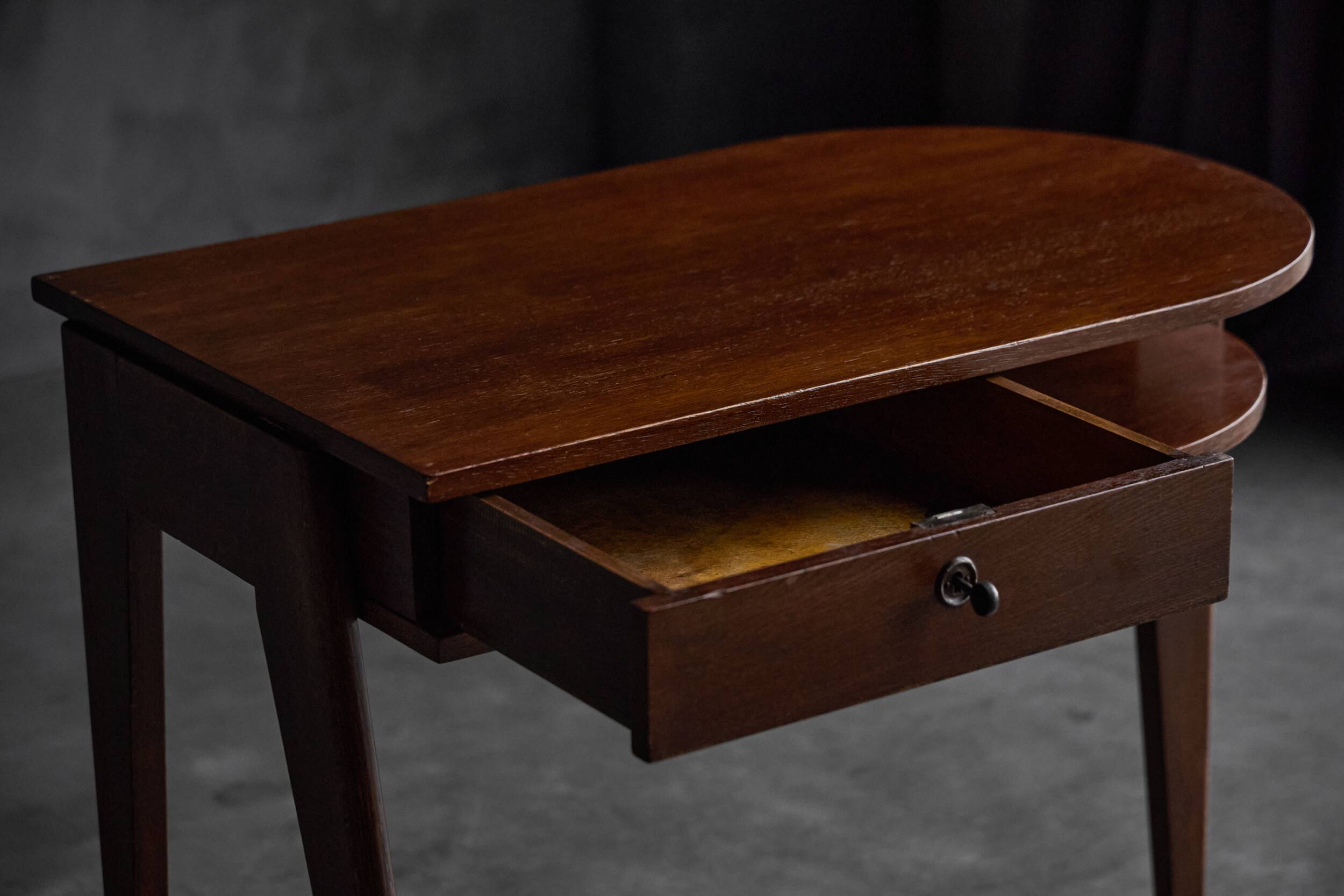 Tripod desk by Jacques Adnet, France, 1950s