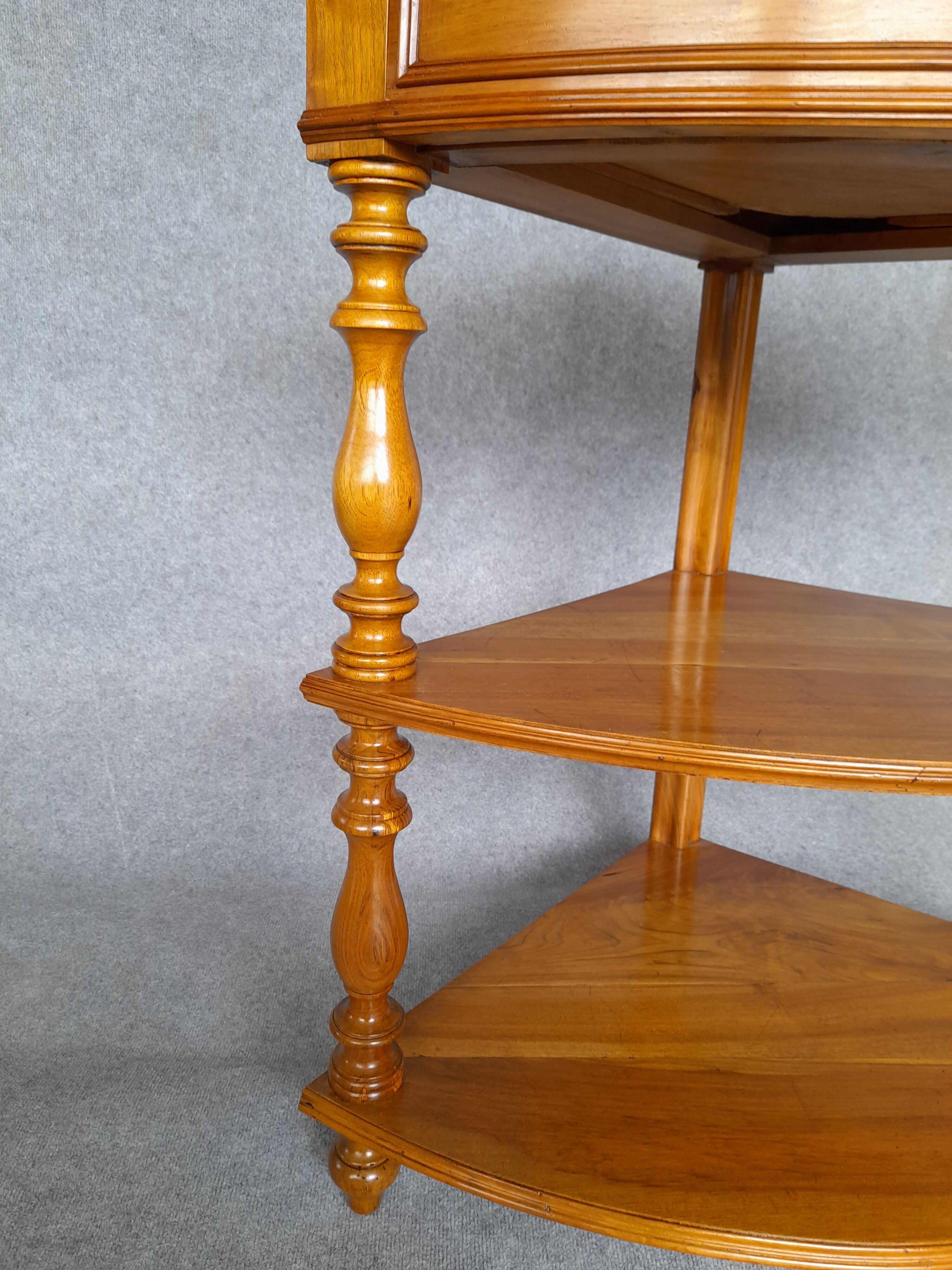 Mid-19th century walnut corner cabinet