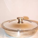 Légumier avec couvercle en métal argenté