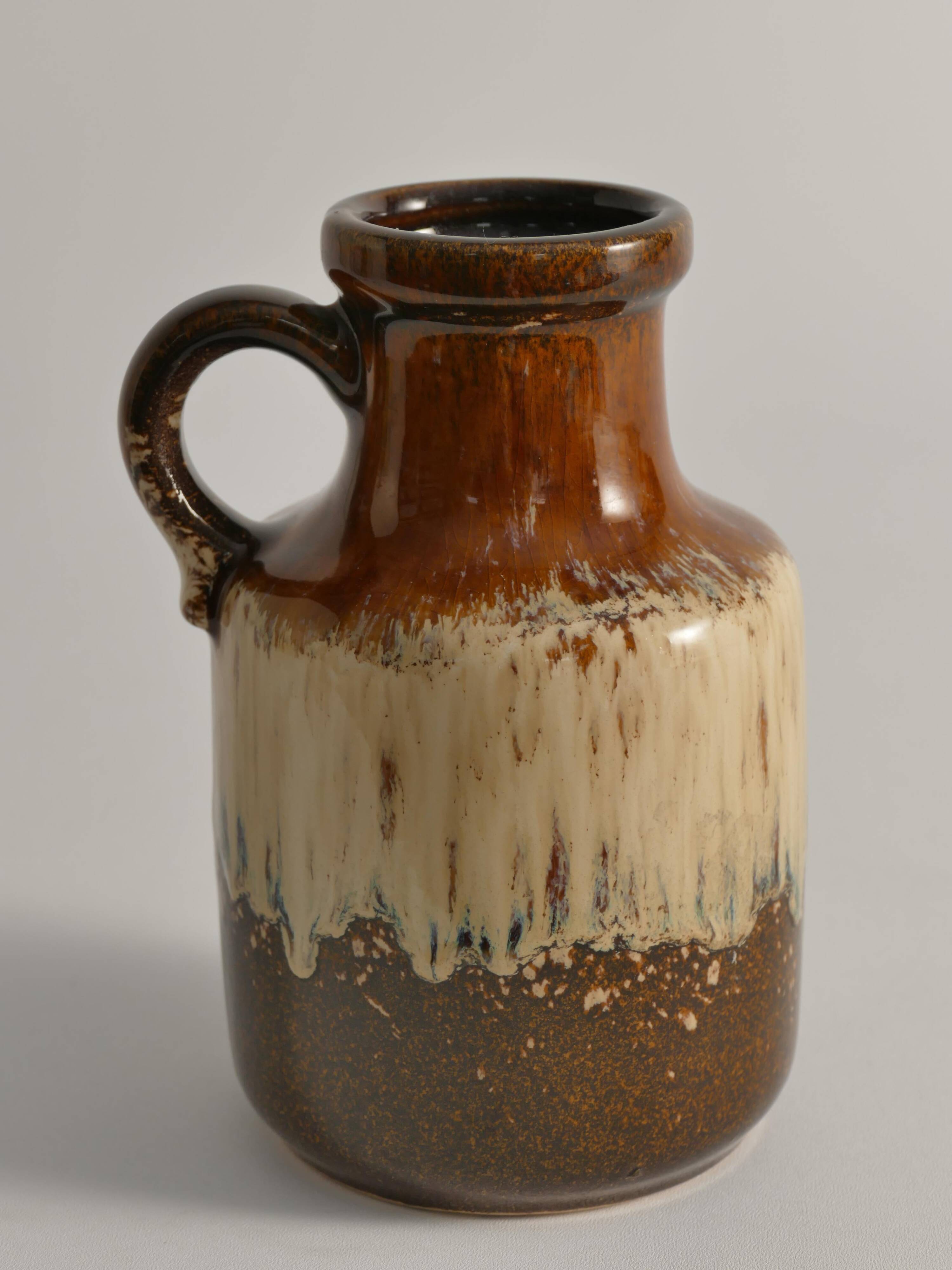 Mid-Century Modern Fat Lava Drip Glaze Ceramic Vase, West Germany, 1970s
