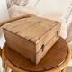 Antique solid oak chest - 31 x 26 x 15