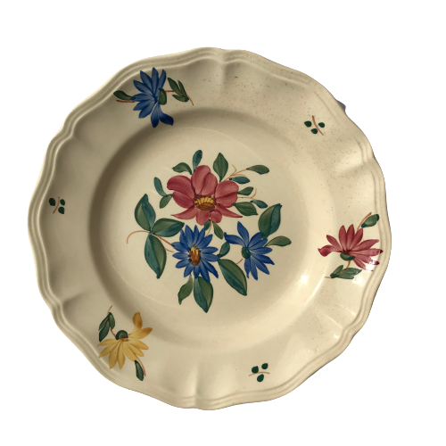 Série de 6 assiettes en faience de Sarreguemines