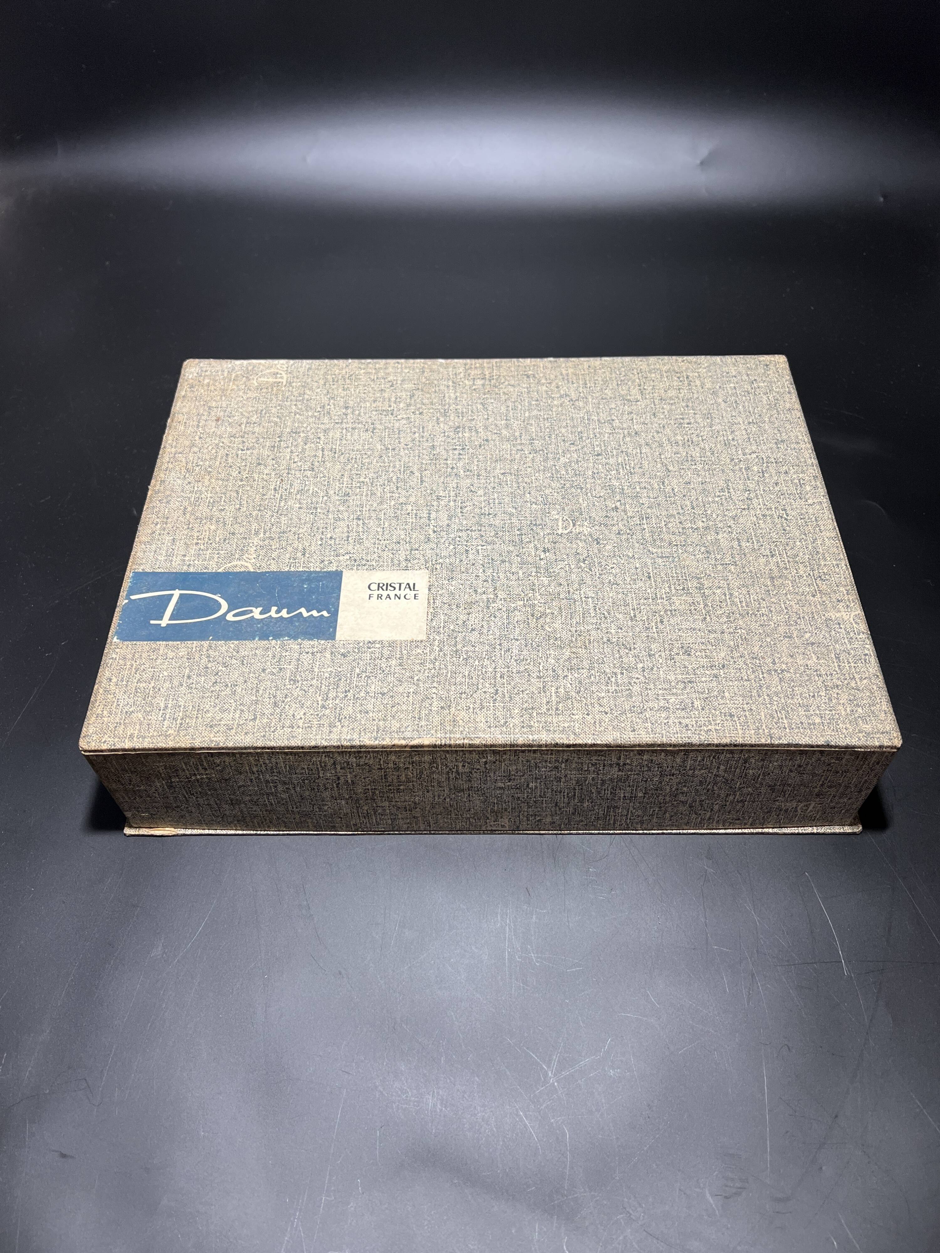 Box of eight cocktail glasses from the Daum brand