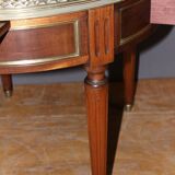 Coffee hot water bottle table in mahogany and brass XX