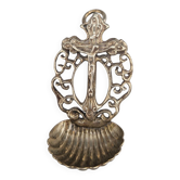 Cuillère coquille en argent 800 religieuse Italie Padoue années 1950