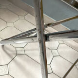 4 vintage folding chairs in chrome