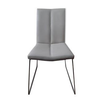 Leather and chrome chair