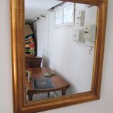Rectangular mirror in gilded wood