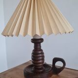 Lampe à poser en bois tourné