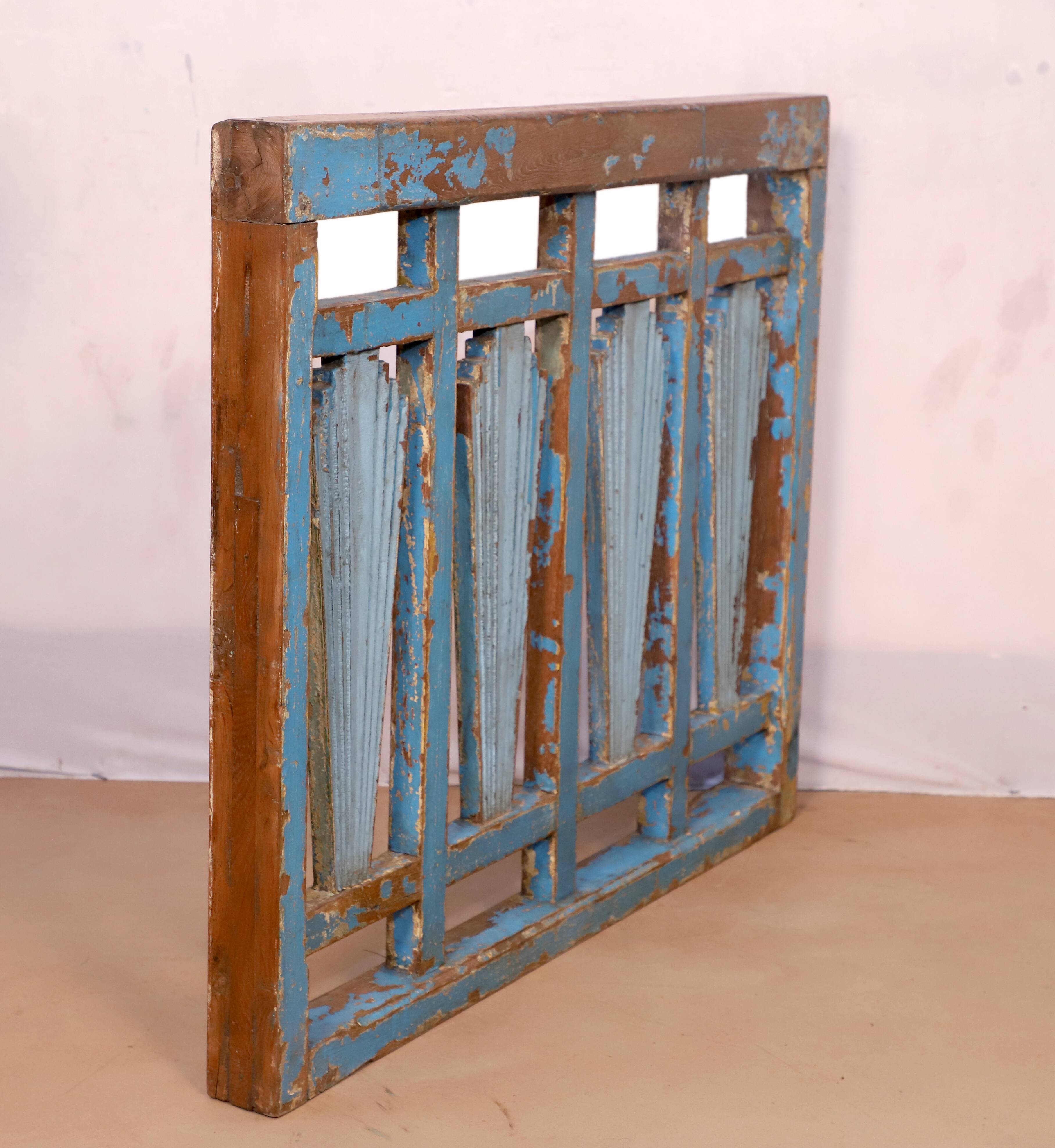 Old decorative panel - Art Deco railing in Burmese teak