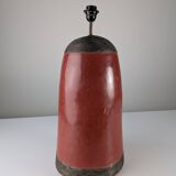 Lampe de table en terre cuite rouge avec filigrane en métal, design vintage des années 1980