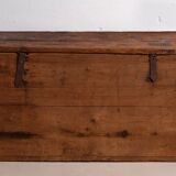 Antique brown trunk with floral patterns (c.1920) #13