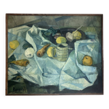 Nature morte,  huile sur toile signée Pierre Buquet, XXème