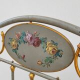 Lit en fonte décorées de fleurs époque 19ème