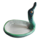 Duck-shaped trinket dish in glazed stoneware by J. C. Monange