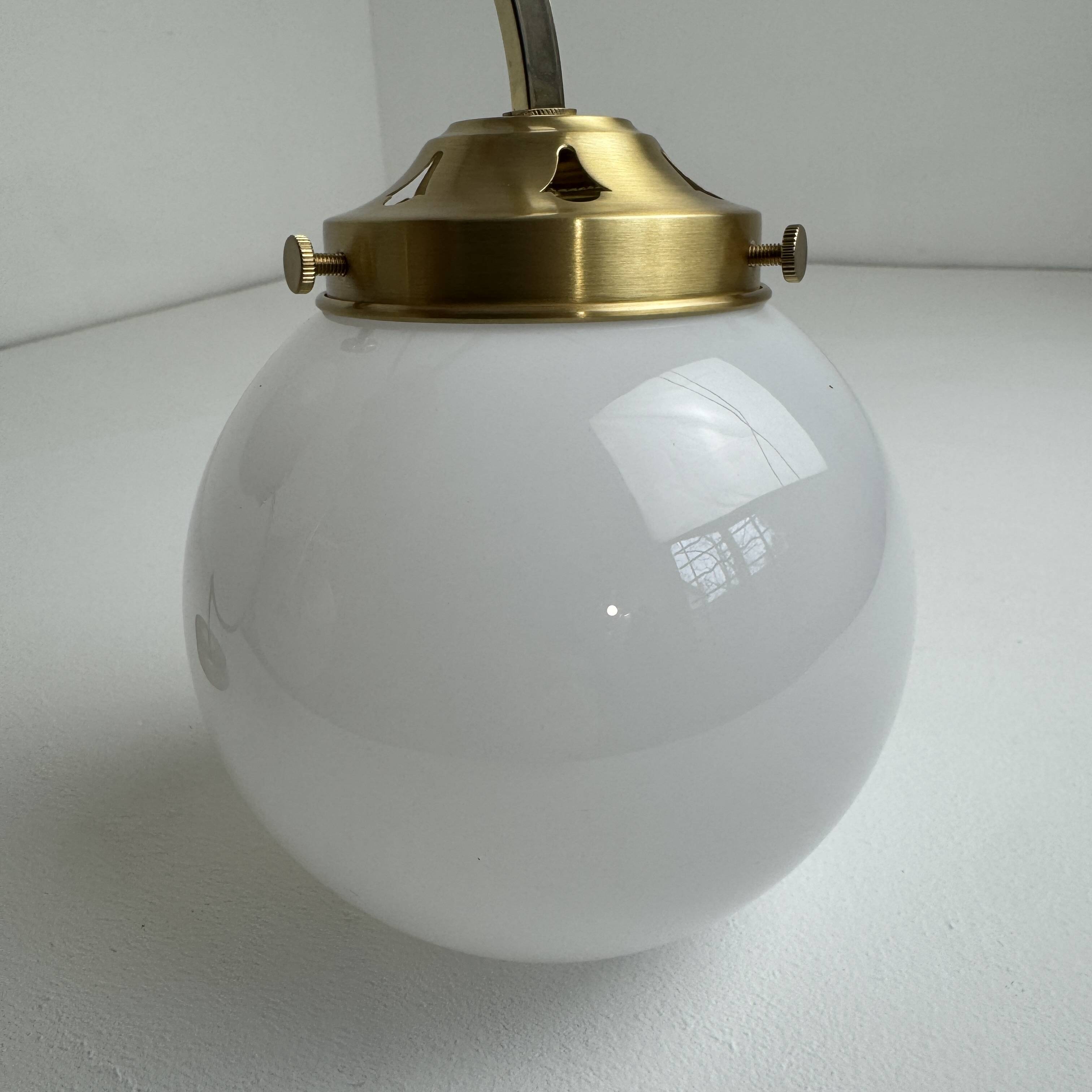 Pair of vintage opaline wall lights