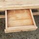 Farmhouse table 2 drawers 2 extensions in solid oak raw wood