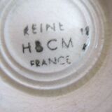 Old bowl signed H - CM Choisy or Creil: Blueberry model