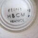 Old bowl signed H - CM Choisy or Creil: Blueberry model