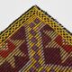 5x8 Burgundy & Yellow Vintage Kilim Rug, 160x258Cm